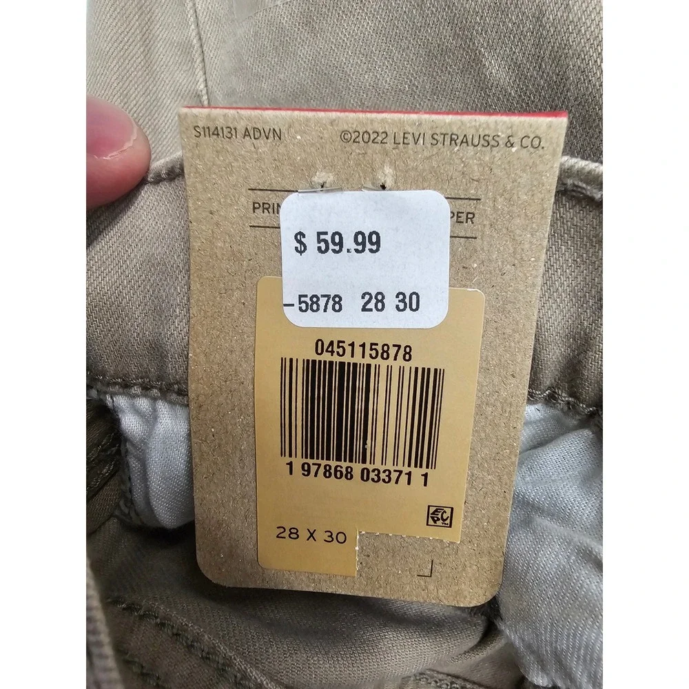 Levis 511 Slim Fit Khaki Tan Jeans Mens 28x30 NWT‎ 045115878